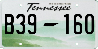 TN license plate B3916O