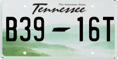 TN license plate B3916T