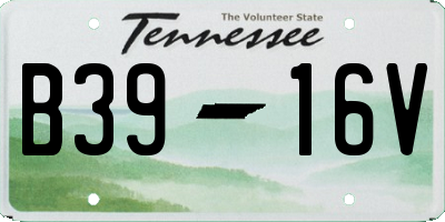 TN license plate B3916V