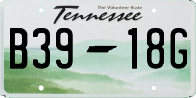 TN license plate B3918G