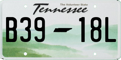 TN license plate B3918L