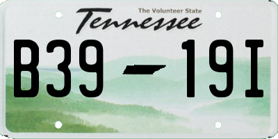 TN license plate B3919I