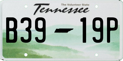 TN license plate B3919P