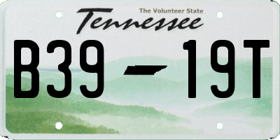 TN license plate B3919T