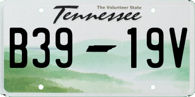 TN license plate B3919V