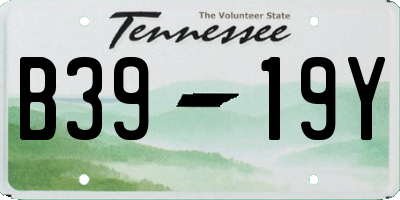 TN license plate B3919Y