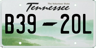 TN license plate B3920L