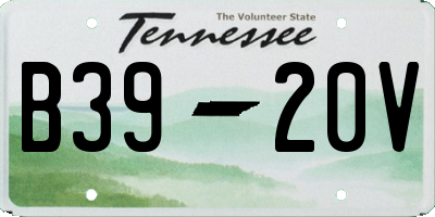 TN license plate B3920V