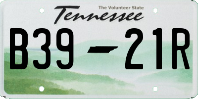 TN license plate B3921R