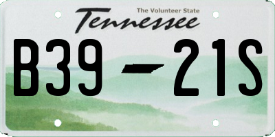 TN license plate B3921S
