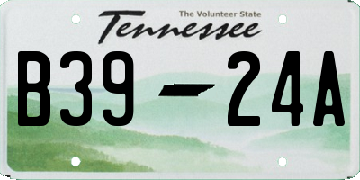 TN license plate B3924A