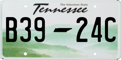 TN license plate B3924C