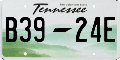 TN license plate B3924E