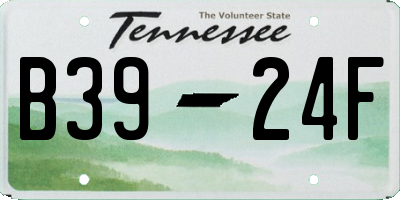 TN license plate B3924F