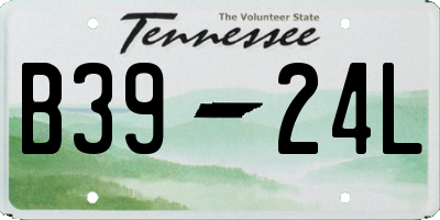 TN license plate B3924L