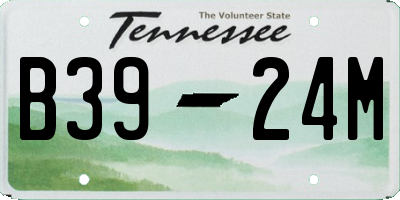 TN license plate B3924M