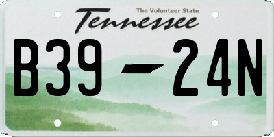 TN license plate B3924N