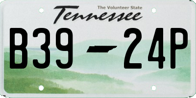 TN license plate B3924P