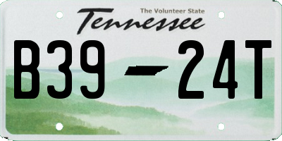 TN license plate B3924T