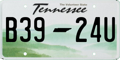 TN license plate B3924U