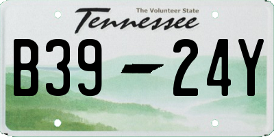 TN license plate B3924Y