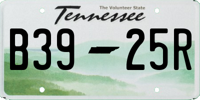 TN license plate B3925R
