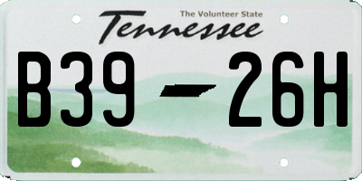 TN license plate B3926H