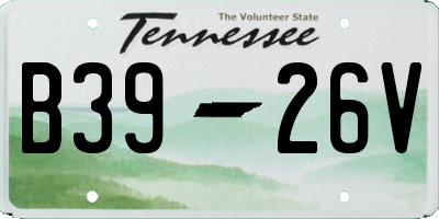 TN license plate B3926V