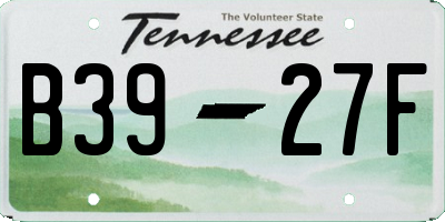 TN license plate B3927F