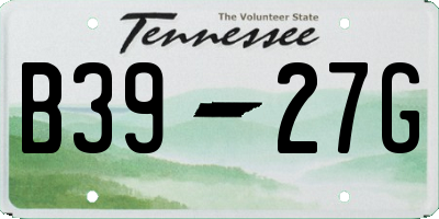 TN license plate B3927G