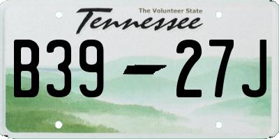 TN license plate B3927J