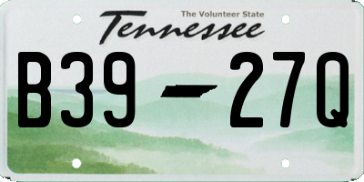 TN license plate B3927Q