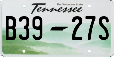 TN license plate B3927S