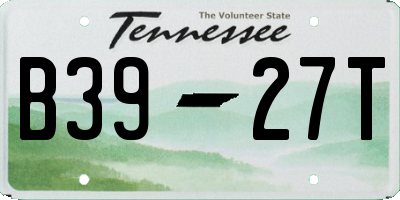 TN license plate B3927T