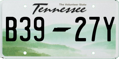 TN license plate B3927Y