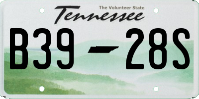TN license plate B3928S