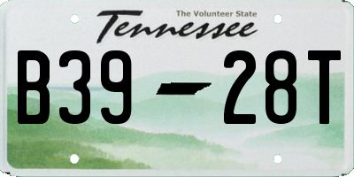 TN license plate B3928T