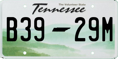 TN license plate B3929M