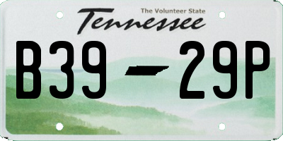 TN license plate B3929P