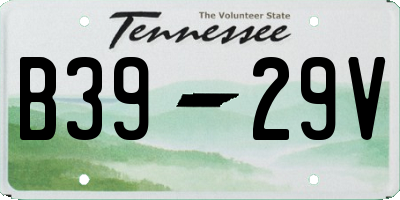 TN license plate B3929V