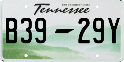 TN license plate B3929Y