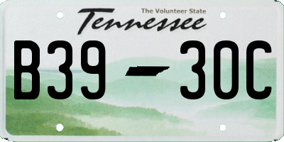 TN license plate B3930C