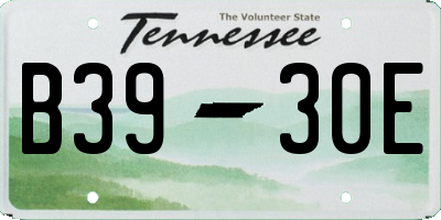 TN license plate B3930E