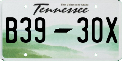 TN license plate B3930X