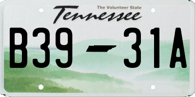 TN license plate B3931A