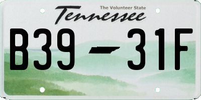 TN license plate B3931F
