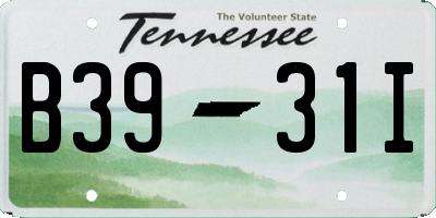 TN license plate B3931I