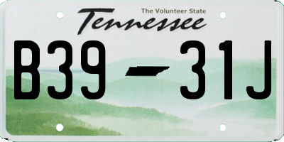 TN license plate B3931J
