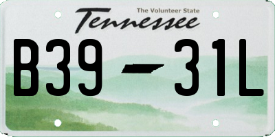 TN license plate B3931L