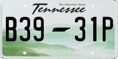 TN license plate B3931P